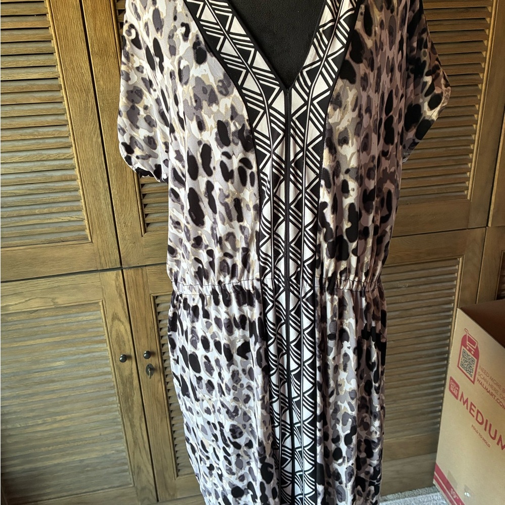 Alfani Black and White Patterned Dress